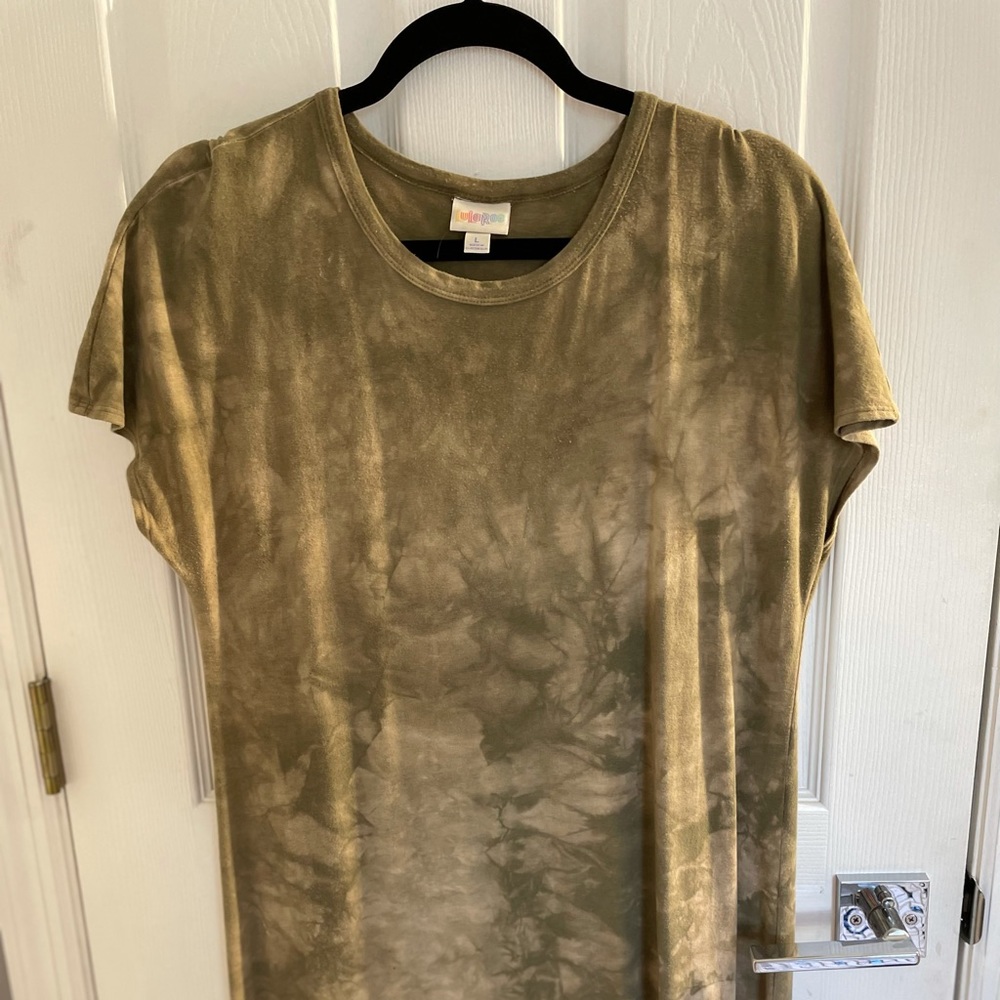 LLR Maria Maxi Dress Groovy Olive Tie-Dye Size L